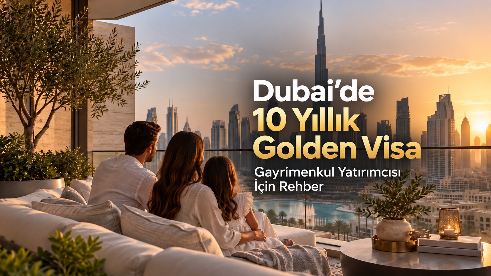 Dubai’de 10 Yıllık Golden Visa — Gayrimenkul Yatırımcısı İçin Rehber; Dubai manzarasında aile