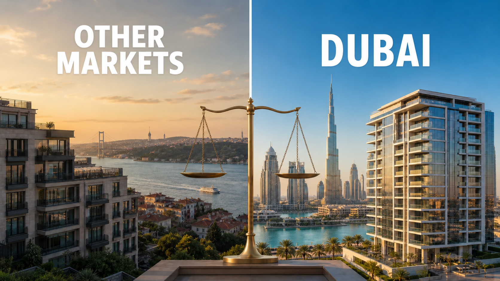 Two apartment investment options compared using the same income and cost measures