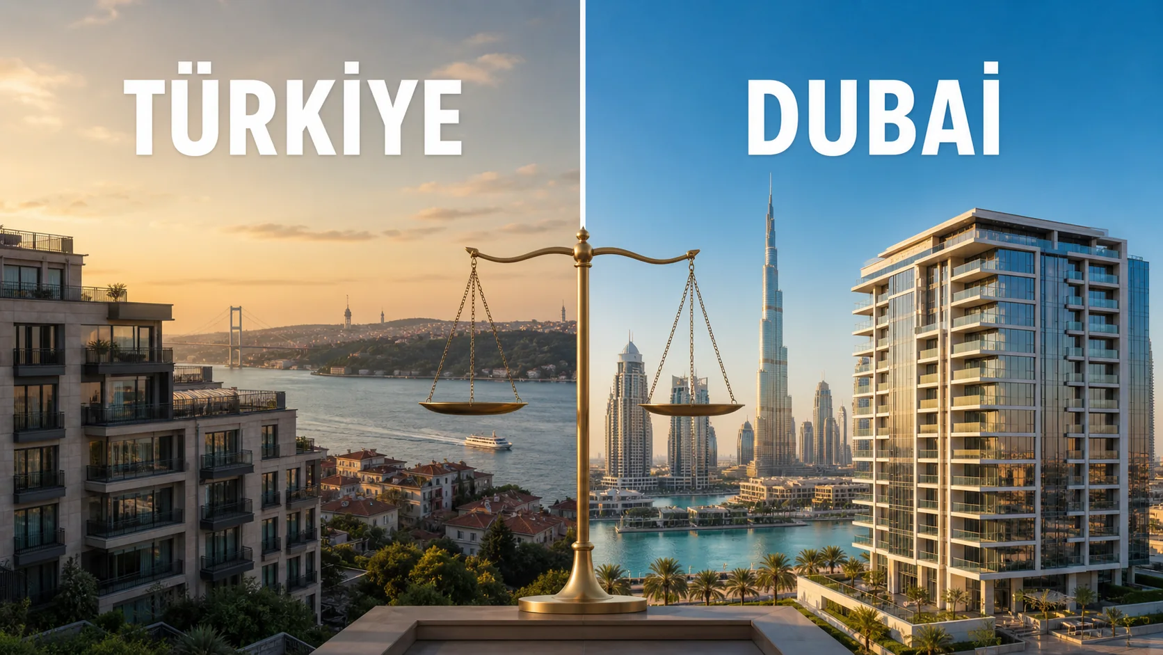 Türkiye ve Dubai emlak yatırımını karşılaştıran İstanbul ve Dubai konutları